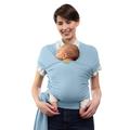 Boba Baby Sling Wrap Newborn - Original Baby Sling Carrier for Newborns and Infants up to 35lbs - Hands-Free Baby Wrap Carrier - Stretchy Baby Wrap Sling & Newborn Sling (Serenity Light Blue)