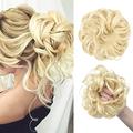 Hair Chignon for Women 1 Pack Synthetic Bun Hair Extensions Messy Curly Wig Donut Hair Bun with Elastic Rubber Band Hair Bun for Women Messy Bun Hair Piece (Size : 1 PC, Color : Beach Blonde)