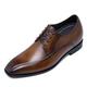 CHAMARIPA Height Enhancing Shoes - Hidden Height Increasing Shoes - Brown Derby Shoes for Men 2.76 Inches/7 CM Taller, 9 UK