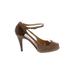 Kate Spade New York Heels: Pumps Stilleto Cocktail Party Brown Print Shoes - Women's Size 9 - Round Toe