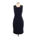 Rebecca Taylor Casual Dress - Sheath Scoop Neck Sleeveless: Blue Print Dresses - Women's Size 4