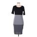 Lularoe Casual Dress - Midi: Gray Color Block Dresses - New - Women's Size Medium