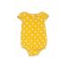 Baby Gap Short Sleeve Onesie: Yellow Polka Dots Bottoms - Size 3-6 Month