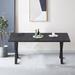 Ivy Bronx Jhoanna Rectangular 35.45" L x 70.88" W Wood/Metal in Black | 29.9 H x 35.45 W x 70.88 D in | Wayfair F9E14B8392CA4E2D96ADC432DFD377D0