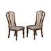 Canora Grey Shadera Tufted Queen Anne Back Side Chair Dining Chair Wood/Upholstered in Brown | 42.09 H x 21.09 W x 24.09 D in | Wayfair