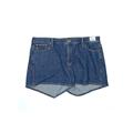 J.Crew Denim Shorts: Blue Print Bottoms - Women's Size 35 - Dark Wash