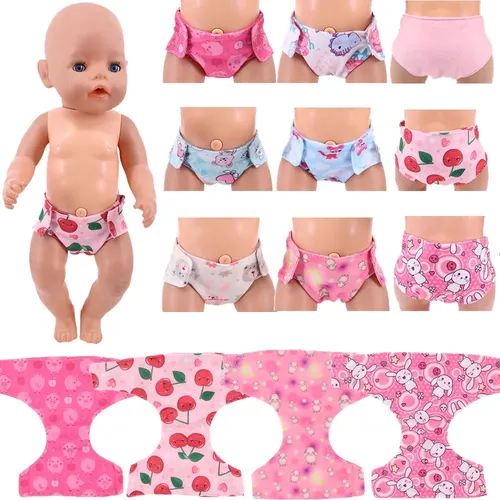 Puppe Windeln Nette Unterwäsche Tier Obst Druck Für 18 Zoll Amerikanischen Puppe Mädchen & 43cm Baby