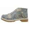 Hausschuh DOGO "0, Shortcut Boots These Are Ma Nuts Damen Stiefel / Female", Damen, Gr. 38, Normalschaft, blau (blau, grau), Lederimitat, Schuhe, Vegan