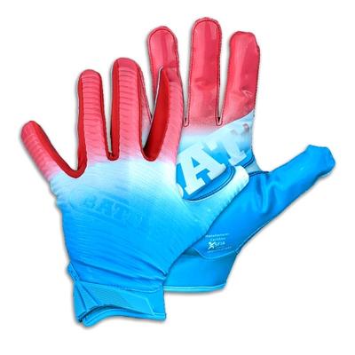 Battle Sports Gradient Doom Adult Football Receiver Gloves - Red/White/Blue Red/White/Blue