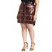 Plus Size Women's Plaid Sequin Skirt by ELOQUII in Plaid Behavior (Size 16)