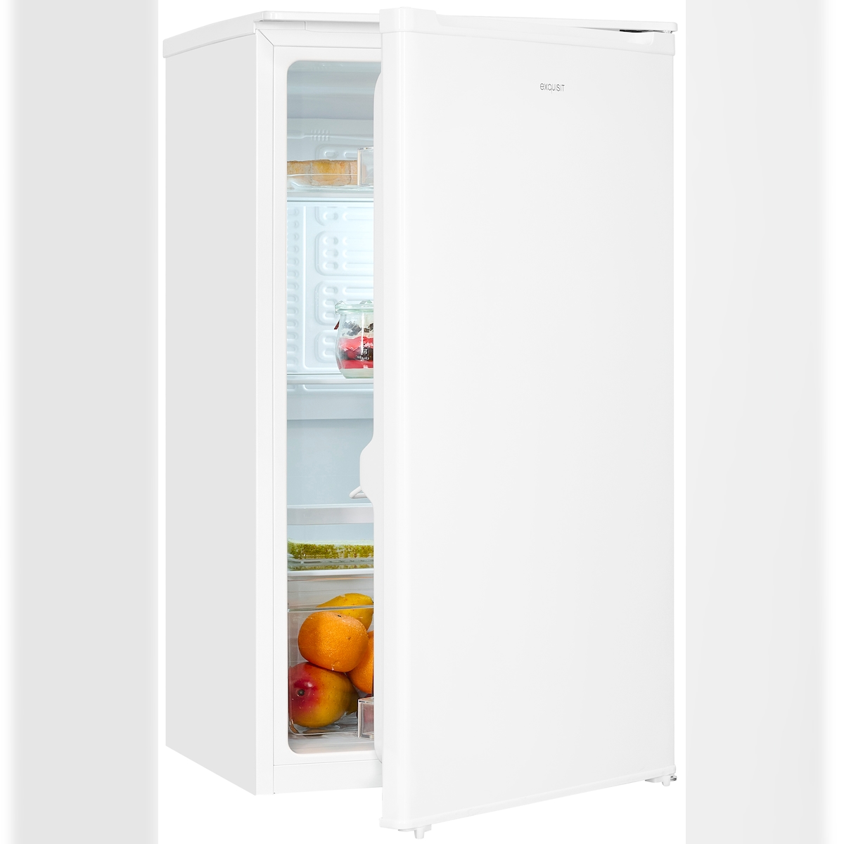 Exquisit Vollraumkühlschrank KS116-V-041E weiss | Kühlschrank ohne Gefrierfach freistehend 88 L Volumen | Vollraumkühlschrank ohne Gefrierfach Image