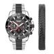 Sekonda Sports Gift Set Men's 44mm Quartz Watch in Black with Chronograph Date Display, and Two Tone Stainless Steel Strap 39007