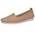 Andrea Conti Damen Slipper 0027449 Ballerina Mokassins bequem flexibel trendy, Größe:37 EU, Farbe:Beige