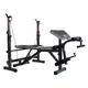 Areyourshop Full Body Workout Adjustable Weight Bench Folding Bench Press W/Barbell Rack