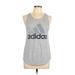 Adidas Active T-Shirt: Gray Activewear - Women's Size Medium