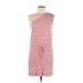 Banana Republic Factory Store Casual Dress - Mini One Shoulder Sleeveless: Pink Dresses - Women's Size Medium