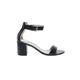 Cole Haan Heels: Black Print Shoes - Women's Size 6 1/2 - Open Toe