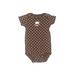 Carter's Short Sleeve Onesie: Brown Polka Dots Bottoms - Size 9 Month