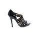 MICHAEL Michael Kors Heels: Slip On Stilleto Cocktail Black Shoes - Women's Size 7 - Open Toe