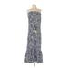Vineyard Vines Casual Dress - Midi Strapless Sleeveless: Blue Dresses - Women's Size X-Small