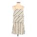 Honey Belle Casual Dress - Mini Square Sleeveless: Ivory Print Dresses - New - Women's Size Small