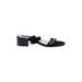 Forever 21 Sandals: Slip-on Chunky Heel Casual Black Shoes - Women's Size 8 - Open Toe