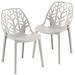 LeisureMod Modern Cornelia Dining Chair, Set of 2 Leisuremod C18SGR2