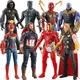 Avengers Iron Man Spider-man Super Hero Light Music Figurine Dolls Toys PVC Action Figure Model Toy
