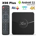Original X98 Plus TV Box Android11 Amlogic S905W2 2GB16GB 4GB 32/64GB AV1 BT 2.4G&5G Wifi 4K HD