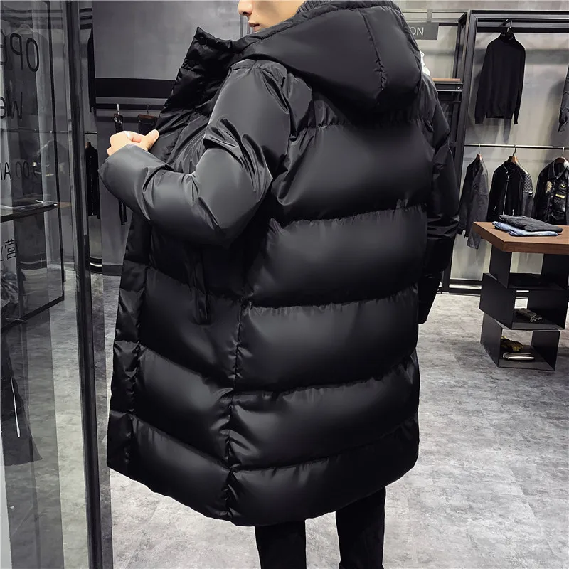 Männer Winter Parka Mit Kapuze Beiläufige Lange Unten Baumwolle Jacken Mantel Hohe Qualität Männer Winter Dicker Warme Mäntel Jacken Plus Größe m-5XL