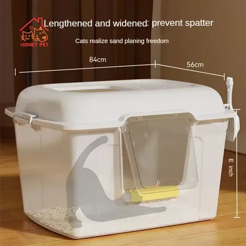 Katzenstreu-Katzenstreu-Becken mit zwei Verwendung zweck für Katzen-Toiletten-Katzen zubehör offen