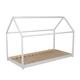 Lit cabane sommier 90x190 blanc