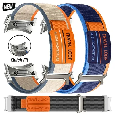 Quick Fit Nylonarmband für Samsung Watch 7 44 m 40 mm Galaxy 6 Classic 43 mm 47 mm 5 Pro 45 mm ohne Lücken für Galaxy 4/5/6 44 mm 40 mm Image