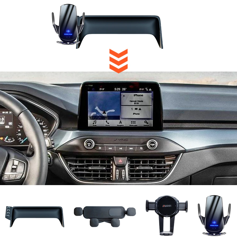 Für Ford Focus 2019 2020 Auto Telefon Halter 8,0-Zoll Bildschirm Feste Navigation Halterung Mobile Schwerkraft Verknüpfung Auto zubehör Image