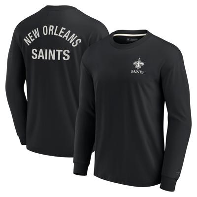 Unisex Fanatics – Schwarzes, superweiches Langarm-T-Shirt „Elements“ der New Orleans Saints Image
