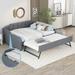 Full Size Upholstery DayBed with Trundle Bed and USB Charging