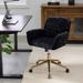 Home Swivel Office Desk Chair with Metal Base, Adjustable Vanity Chair