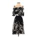 N Natori Casual Dress - Mini Square Sleeveless: Black Dresses - Women's Size X-Small