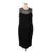 MYNT 1792 Casual Dress - Sheath Crew Neck Sleeveless: Black Color Block Dresses - Women's Size 22