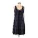 Rebecca Taylor Casual Dress - Mini Scoop Neck Sleeveless: Black Solid Dresses - Women's Size 6