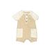 Baby Gap Short Sleeve Outfit: Gold Print Bottoms - Kids Boy's Size Up to 7lbs