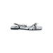 INC International Concepts Sandals: Slip-on Chunky Heel Glamorous Silver Shoes - Women's Size 7 - Open Toe