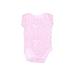 The Children's Place Short Sleeve Onesie: Pink Leopard Print Bottoms - Size 0-3 Month