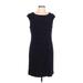 Carmen Carmen Marc Valvo Casual Dress - Sheath Scoop Neck Short sleeves: Black Print Dresses - Women's Size Large