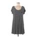 American Eagle Outfitters Casual Dress - Shift: Black Stripes Dresses - Women's Size Medium