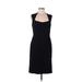 White House Black Market Casual Dress - Sheath Scoop Neck Sleeveless: Black Print Dresses - Women's Size 6