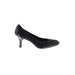 Circa Joan & David Heels: Slip On Stilleto Classic Black Print Shoes - Women's Size 9 - Almond Toe