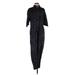 OVERLOVER Jumpsuit High Neck 3/4 sleeves: Black Jumpsuits - Women's Size Small