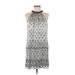 Maggy London Cocktail Dress - Shift Halter Sleeveless: Gray Dresses - Women's Size 2