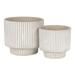 Orren Ellis Johnnous Handmade Ceramic Pot Planter Ceramic in Gray | 6 H x 6.75 W x 6.75 D in | Wayfair E8ED83AF9FF84783ADAAFF7ADDF4F755
